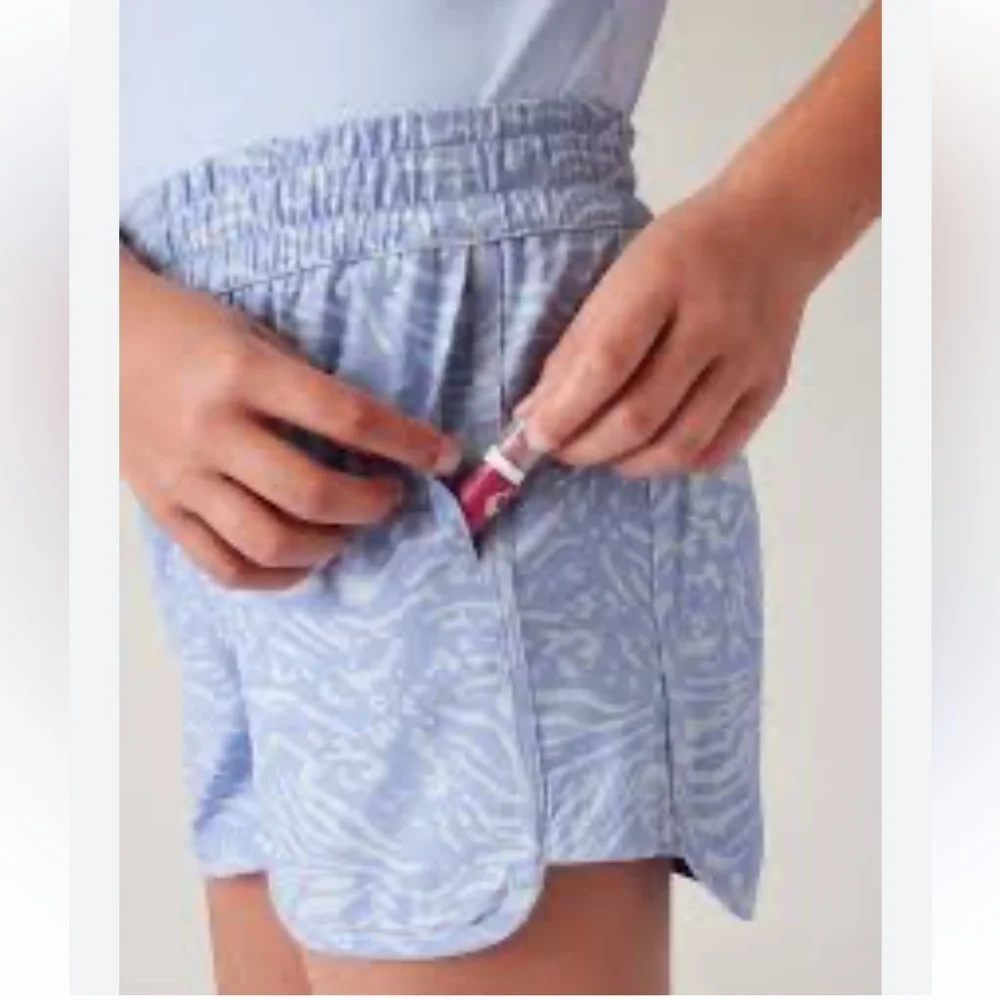 ATHLETA Girl Dive in Boardshort Nina Animal Blue size 7